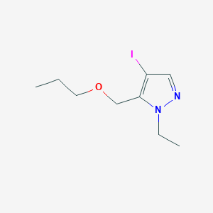 molecular formula C9H15IN2O B1653590 1-ethyl-4-iodo-5-(propoxymethyl)-1H-pyrazole CAS No. 1856099-23-4