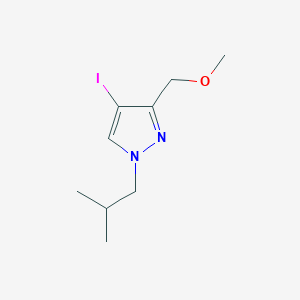 molecular formula C9H15IN2O B1653598 4-iodo-1-isobutyl-3-(methoxymethyl)-1H-pyrazole CAS No. 1856102-15-2