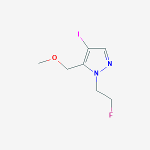 molecular formula C7H10FIN2O B1653600 1-(2-fluoroethyl)-4-iodo-5-(methoxymethyl)-1H-pyrazole CAS No. 1856102-23-2