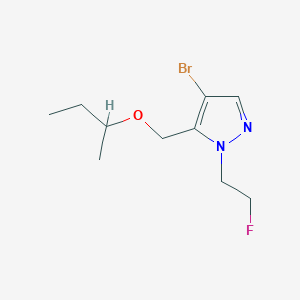 molecular formula C10H16BrFN2O B1653601 4-bromo-5-(sec-butoxymethyl)-1-(2-fluoroethyl)-1H-pyrazole CAS No. 1856102-24-3