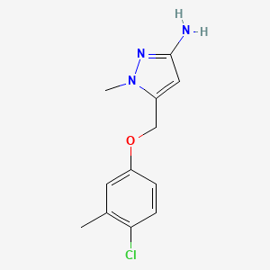 5-[(4-chloro-3-methylphenoxy)methyl]-1-methyl-1H-pyrazol-3-amine