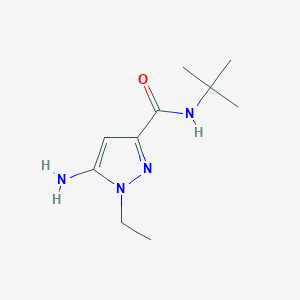 molecular formula C10H18N4O B1653607 5-amino-N-(tert-butyl)-1-ethyl-1H-pyrazole-3-carboxamide CAS No. 1856102-44-7