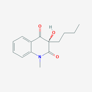 molecular formula C14H17NO3 B1653637 (3S)-3-Butyl-3-hydroxy-1-methylquinoline-2,4(1H,3H)-dione CAS No. 186766-14-3