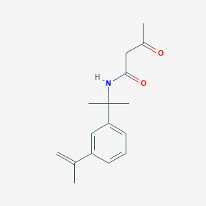 molecular formula C16H21NO2 B1653662 Butanamide, N-[1-methyl-1-[3-(1-methylethenyl)phenyl]ethyl]-3-oxo- CAS No. 188709-24-2