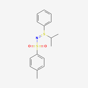 molecular formula C16H19NO2S2 B1653669 N-[isopropyl(phenyl)-lambda~4~-sulfanylidene]-4-methylbenzenesulfonamide CAS No. 18922-56-0