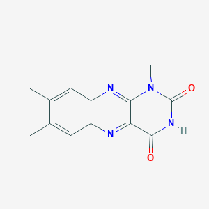 molecular formula C13H12N4O2 B1653674 1,7,8-Trimethylbenzo[g]pteridine-2,4-dione CAS No. 18950-64-6