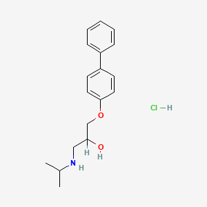 B1653678 1-(4-Biphenylyloxy)-3-(isopropylamino)-2-propanol hydrochloride CAS No. 18966-02-4