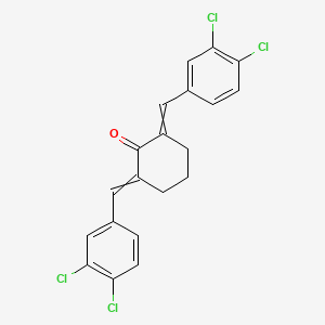 molecular formula C20H14Cl4O B1653682 2,6-Bis(3,4-dichlorobenzylidene)cyclohexanone CAS No. 18989-80-5
