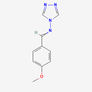 molecular formula C10H10N4O B1653683 4H-1,2,4-Triazol-4-amine, N-[(4-methoxyphenyl)methylene]- CAS No. 18998-53-3