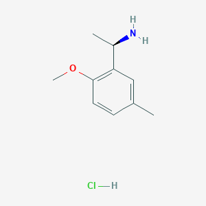molecular formula C10H16ClNO B1653694 (1R)-1-(2-methoxy-5-methylphenyl)ethan-1-amine hydrochloride CAS No. 1909288-01-2