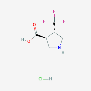 (3S,4S)-4-(Trifluoromethyl)pyrrolidine-3-carboxylic acid;hydrochloride