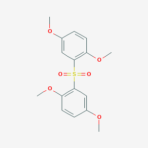molecular formula C16H18O6S B1653727 2-[(2,5-Dimethoxyphenyl)sulfonyl]-1,4-dimethoxybenzene CAS No. 19116-52-0