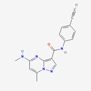 N-(4-Ethynylphenyl)-7-methyl-5-(methylamino)pyrazolo[1,5-a]pyrimidine-3-carboxamide