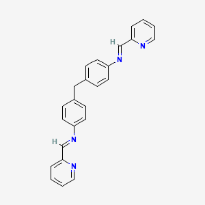 molecular formula C25H20N4 B1653735 Benzenamine, 4,4'-methylenebis[N-(2-pyridinylmethylene)- CAS No. 192586-42-8