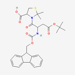 molecular formula C29H34N2O7S B1653737 Fmoc-Asp(OtBu)-Cys(Psi(Me,Me)pro)-OH CAS No. 1926163-09-8