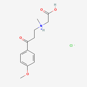 molecular formula C13H18ClNO4 B1653738 N-(3-(4-Methoxyphenyl)-3-oxopropyl)-N-methylglycine hydrochloride CAS No. 19262-64-7