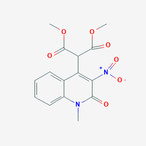 Dimethyl 2-(1-methyl-3-nitro-2-oxoquinolin-4-yl)propanedioate