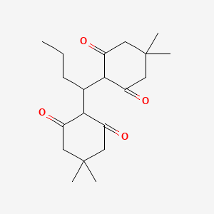 molecular formula C20H30O4 B1653758 1,3-Cyclohexanedione, 2,2'-butylidenebis[5,5-dimethyl- CAS No. 19419-22-8
