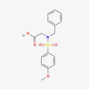 molecular formula C16H17NO5S B1653766 2-{Benzyl[(4-methoxyphenyl)sulfonyl]amino}acetic acid CAS No. 195052-28-9