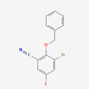 molecular formula C14H9BrFNO B1653771 2-Benzyloxy-3-bromo-5-fluorobenzonitrile CAS No. 1951439-43-2