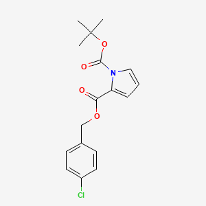 molecular formula C17H18ClNO4 B1653773 1-tert-Butyl 2-(4-chlorophenyl)methyl pyrrole-1,2-dicarboxylate CAS No. 1951439-48-7