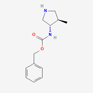 molecular formula C13H18N2O2 B1653775 trans-Benzyl (4-methylpyrrolidin-3-YL)carbamate hydrochloride CAS No. 1951441-28-3