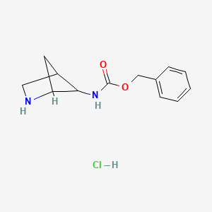 molecular formula C13H17ClN2O2 B1653788 benzyl N-{2-azabicyclo[2.1.1]hexan-5-yl}carbamate hydrochloride CAS No. 1955506-09-8