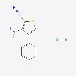3-Amino-4-(4-fluorophenyl)thiophene-2-carbonitrile hydrochloride