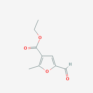 molecular formula C9H10O4 B1653814 Ethyl 5-formyl-2-methylfuran-3-carboxylate CAS No. 19615-48-6