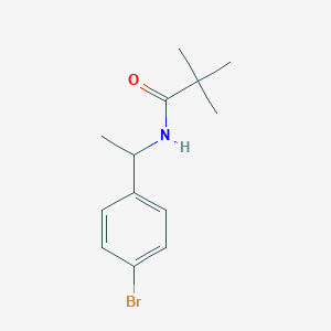 molecular formula C13H18BrNO B1653830 Propanamide, N-[1-(4-bromophenyl)ethyl]-2,2-dimethyl- CAS No. 197847-11-3