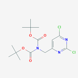 tert-butyl N-tert-butoxycarbonyl-N-[(2,6-dichloropyrimidin-4-yl)methyl]carbamate