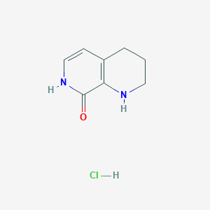 molecular formula C8H11ClN2O B1653841 2,3,4,7-tetrahydro-1H-1,7-naphthyridin-8-one;hydrochloride CAS No. 1989671-47-7