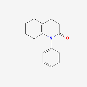 molecular formula C15H17NO B1653847 1-Phenyl-3,4,5,6,7,8-hexahydroquinolin-2-one CAS No. 19973-12-7