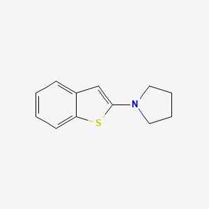 molecular formula C12H13NS B1653848 1-(1-Benzothiophen-2-yl)pyrrolidine CAS No. 19983-26-7
