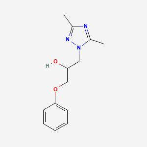 molecular formula C13H17N3O2 B1653851 1-(3,5-dimethyl-1H-1,2,4-triazol-1-yl)-3-phenoxypropan-2-ol CAS No. 20022-45-1