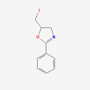 molecular formula C10H10INO B1653856 Oxazole, 4,5-dihydro-5-(iodomethyl)-2-phenyl- CAS No. 200573-05-3