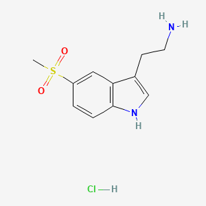 molecular formula C11H15ClN2O2S B1653860 2-(5-(Methylsulfonyl)-1H-indol-3-yl)ethanamine HCl CAS No. 2007920-63-8