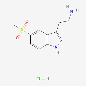 molecular formula C11H15ClN2O2S B1653860 盐酸2-(5-(甲磺酰基)-1H-吲哚-3-基)乙胺 CAS No. 2007920-63-8