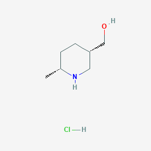[(3S,6R)-6-Methylpiperidin-3-yl]methanol;hydrochloride
