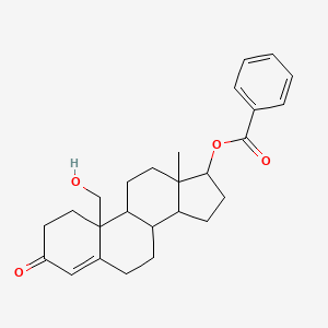 [10-(Hydroxymethyl)-13-methyl-3-oxo-1,2,6,7,8,9,11,12,14,15,16,17-dodecahydrocyclopenta[a]phenanthren-17-yl] benzoate