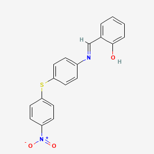 Phenol, 2-[[[4-[(4-nitrophenyl)thio]phenyl]imino]methyl]-