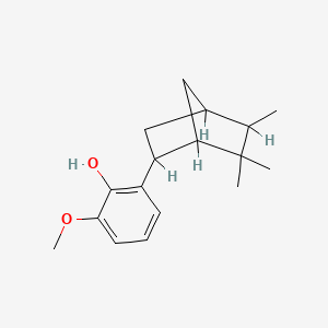 molecular formula C17H24O2 B1653875 2-Methoxy-6-(5,6,6-trimethyl-2-norbornyl)phenol CAS No. 20201-75-6
