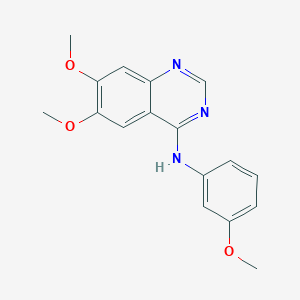 molecular formula C17H17N3O3 B1653877 6,7-dimethoxy-N-(3-methoxyphenyl)quinazolin-4-amine CAS No. 202475-38-5