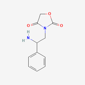 molecular formula C11H12N2O3 B1653887 3-(2-Amino-2-phenylethyl)-1,3-oxazolidine-2,4-dione CAS No. 2034153-27-8