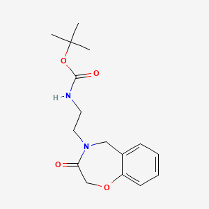 molecular formula C16H22N2O4 B1653888 tert-butyl (2-(3-oxo-2,3-dihydrobenzo[f][1,4]oxazepin-4(5H)-yl)ethyl)carbamate CAS No. 2034153-30-3