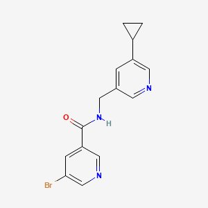 molecular formula C15H14BrN3O B1653893 5-bromo-N-((5-cyclopropylpyridin-3-yl)methyl)nicotinamide CAS No. 2034207-74-2