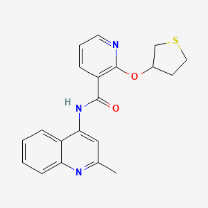 molecular formula C20H19N3O2S B1653898 N-(2-methylquinolin-4-yl)-2-((tetrahydrothiophen-3-yl)oxy)nicotinamide CAS No. 2034621-69-5