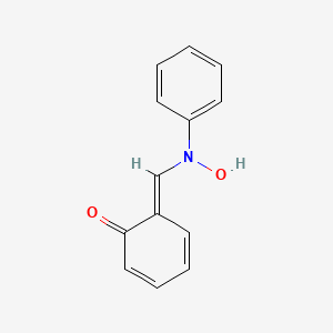 molecular formula C13H11NO2 B1653899 Phenol, 2-((phenylimino)methyl)-, N-oxide CAS No. 20357-59-9