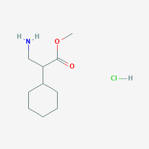 molecular formula C10H20ClNO2 B1653909 Methyl 3-amino-2-cyclohexylpropanoate hydrochloride CAS No. 2044712-59-4