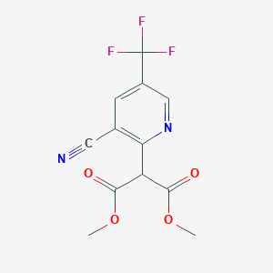 1,3-Dimethyl 2-[3-cyano-5-(trifluoromethyl)pyridin-2-yl]propanedioate